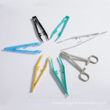 Plastic surgical locking tweezers medical plastic forceps